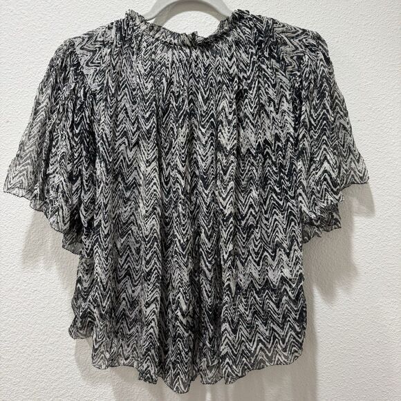 ISABEL MARANT 100% Silk Pleated Crêpe de Chine Blouse Top Women’s Sz FR 38 US 6 - Picture 8 of 10